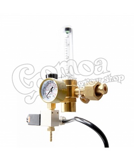 CO2 reducer - pressure gauge and control valve